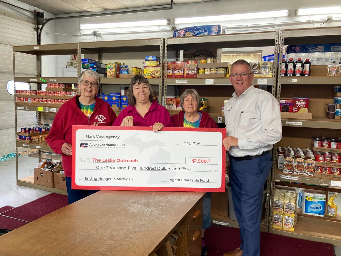 Agent Charitable Fund donates $1,500 to the outreach